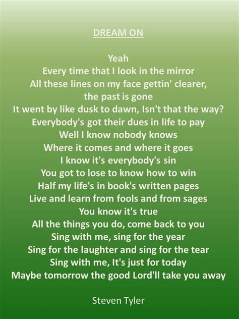 dream on lyrics|dream on lyrics rock.